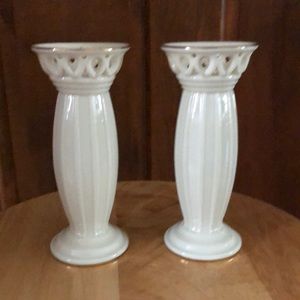 Lenox Illuminations Pleated candlestick holders.